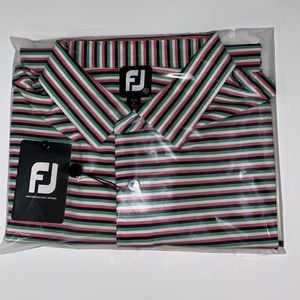 FootJoy Multi-Stripe Lisle Self Collar Polo Men